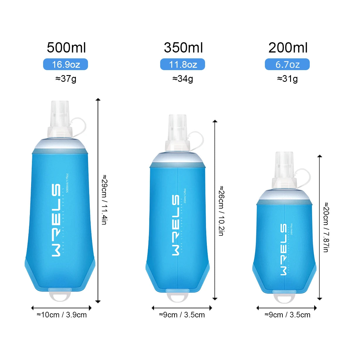 Foldable Silicone Soft Flask Water Bottle