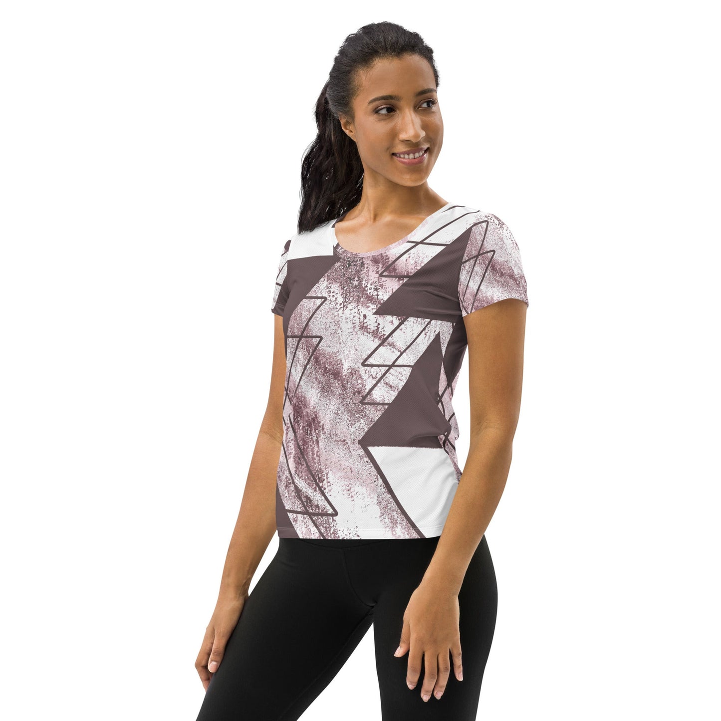 Women's "Geometric-Glide" Stretch Performance Tee