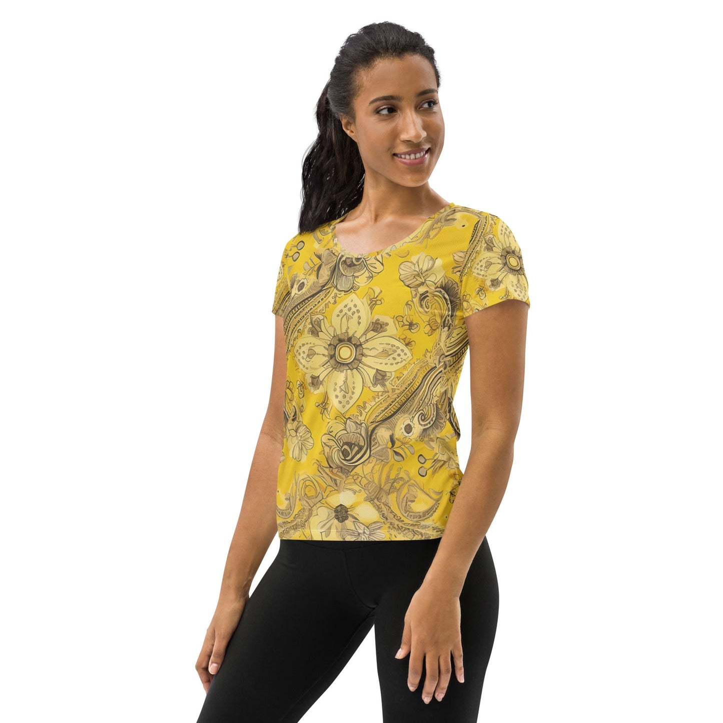 Women's "Geometric-Glide" Stretch Performance Tee