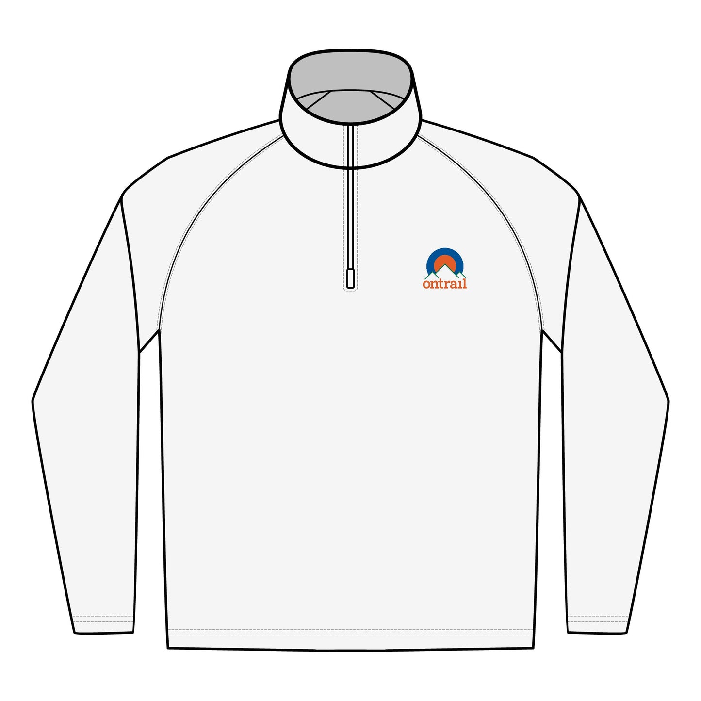 Quarter-Zip Pullover - Cool Fall/Winter Morning Runs Embroidered Top