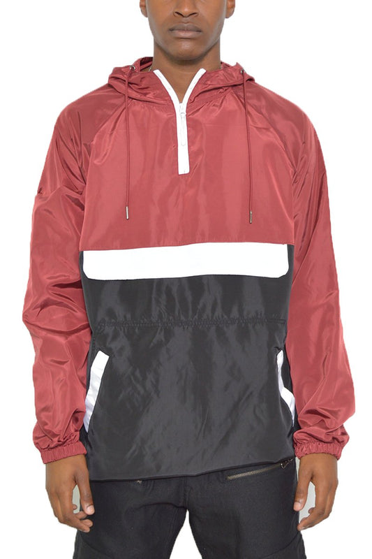 Color Block Quarter-Zip Anorak