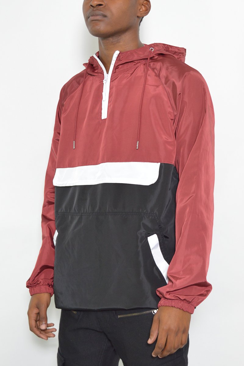 Color Block Quarter-Zip Anorak