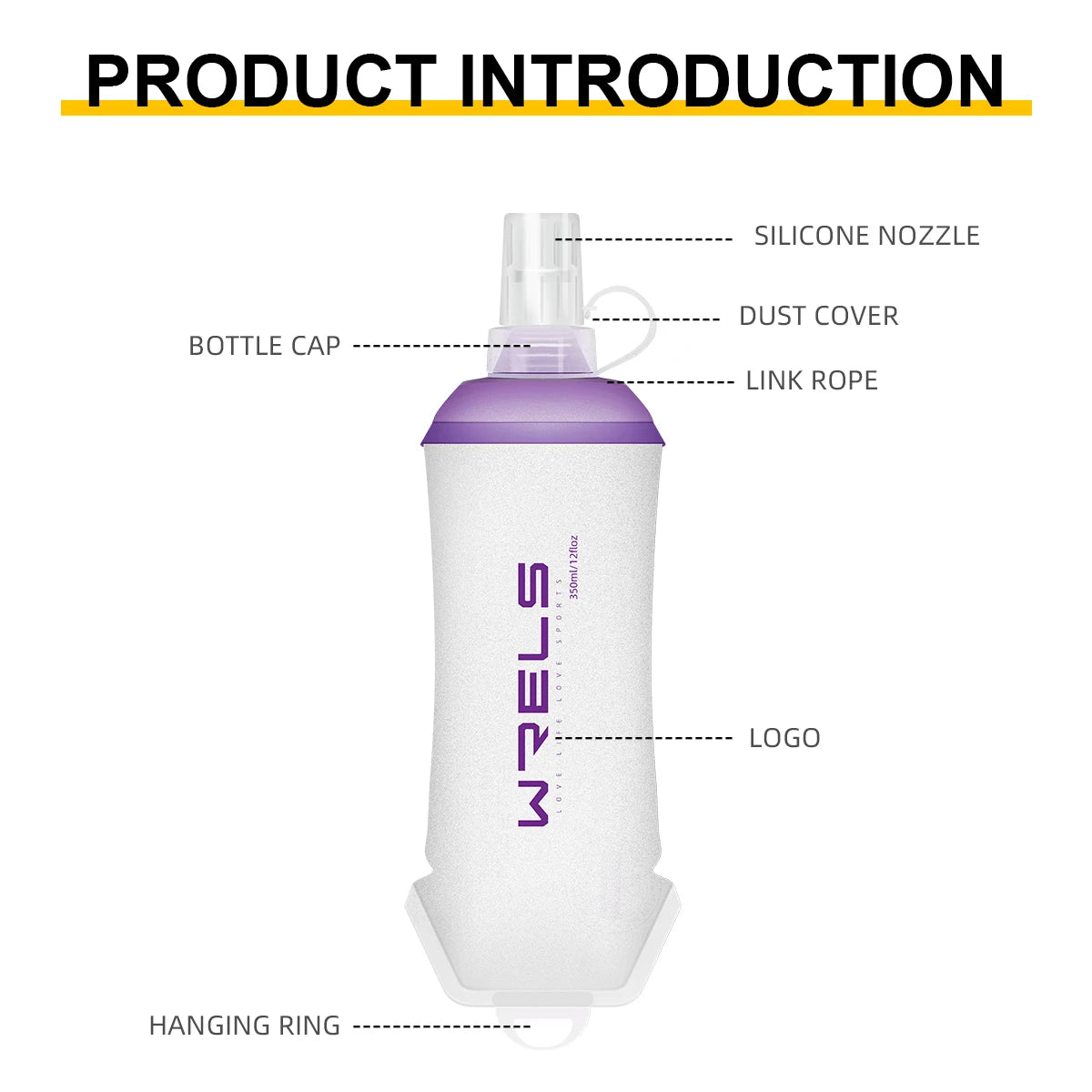Foldable Silicone Soft Flask Water Bottle