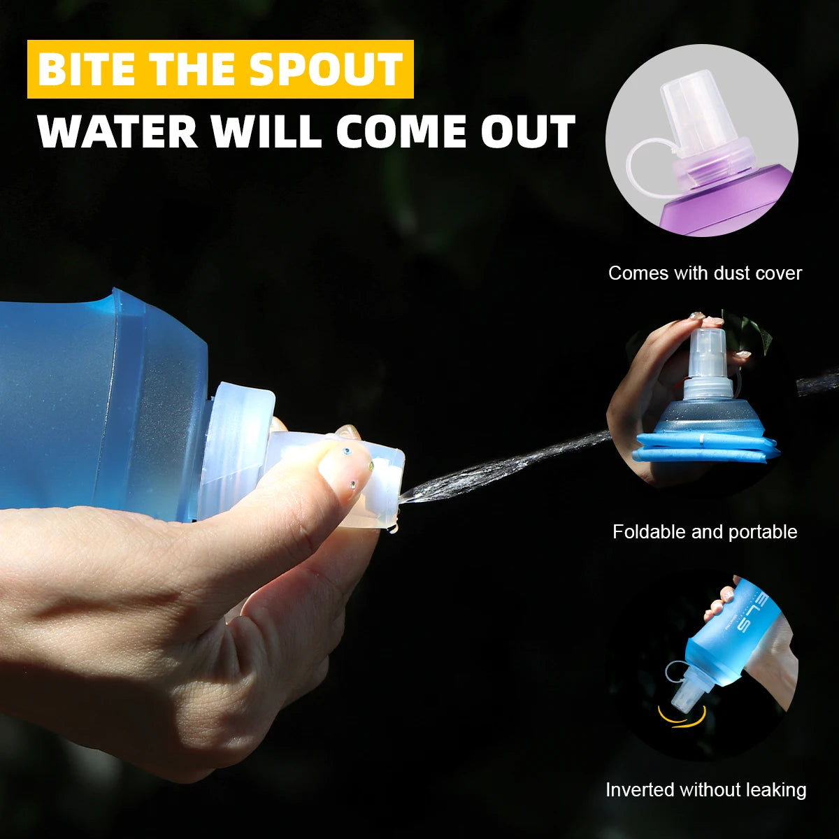 Foldable Silicone Soft Flask Water Bottle