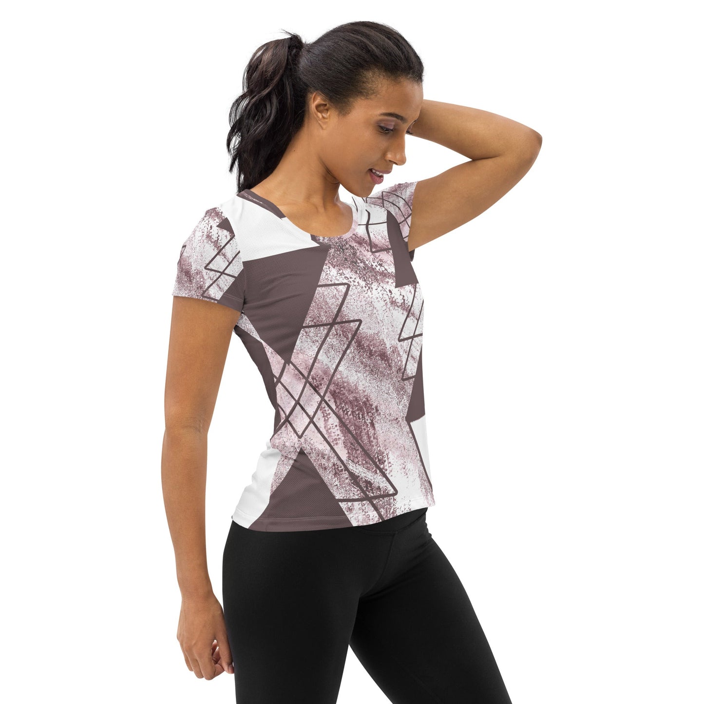Women's "Geometric-Glide" Stretch Performance Tee
