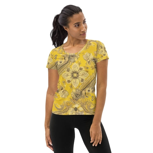 Women's "Geometric-Glide" Stretch Performance Tee